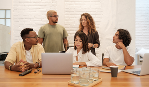 social workers working in an office environment 