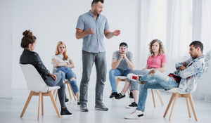 Social worker counseling for drugs  
