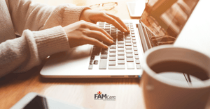 Social Worker using Technology 