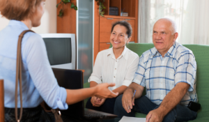 Social Worker working with the elderly