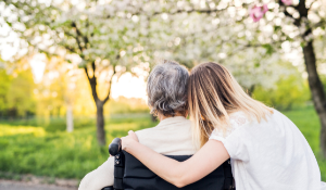 the elderly with younger generation